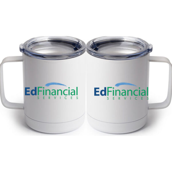 Printed  - 10 oz White Stainless Steel Coffee Mug Thumbnail