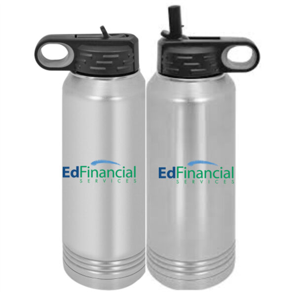 Printed  -  Custom 30 oz. Silver Stainless Steel Vacuum Insulated Water Bottle Thumbnail