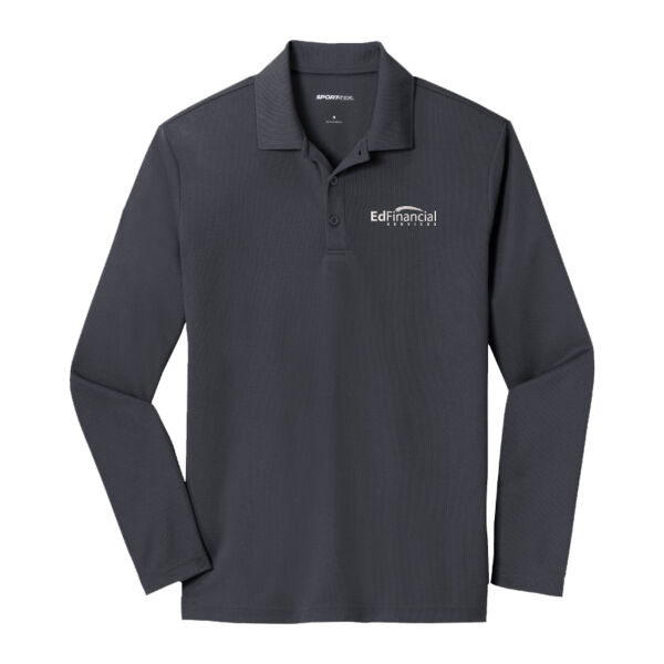 EdFinancial Embroidered - PosiCharge ® RacerMesh ® Long Sleeve Polo Thumbnail