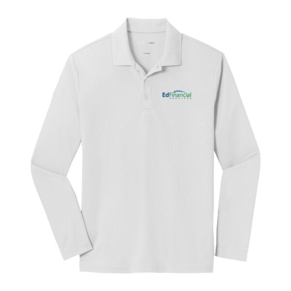 Embroidered  EdFinancial - PosiCharge ® RacerMesh ® Long Sleeve Polo Thumbnail