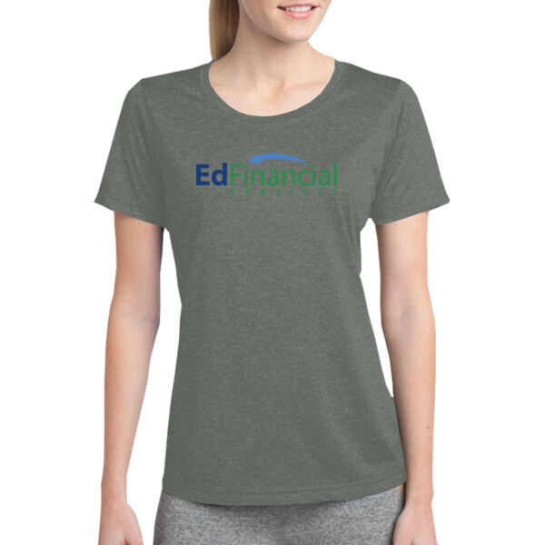 Printed EdFinancial Color Logo  - Ladies Heather Contender ™ Scoop Neck Tee Thumbnail