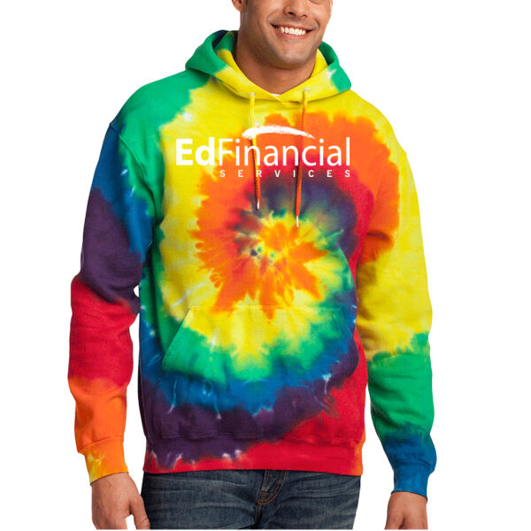 Printed EdFinancial - Tie Dye Pullover Hooded Sweatshirt Thumbnail