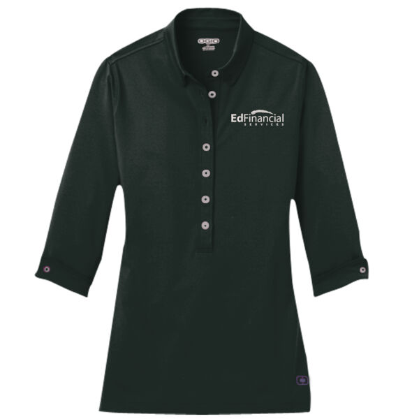 Embroidered EdFinancial - Ladies Gauge Polo Thumbnail