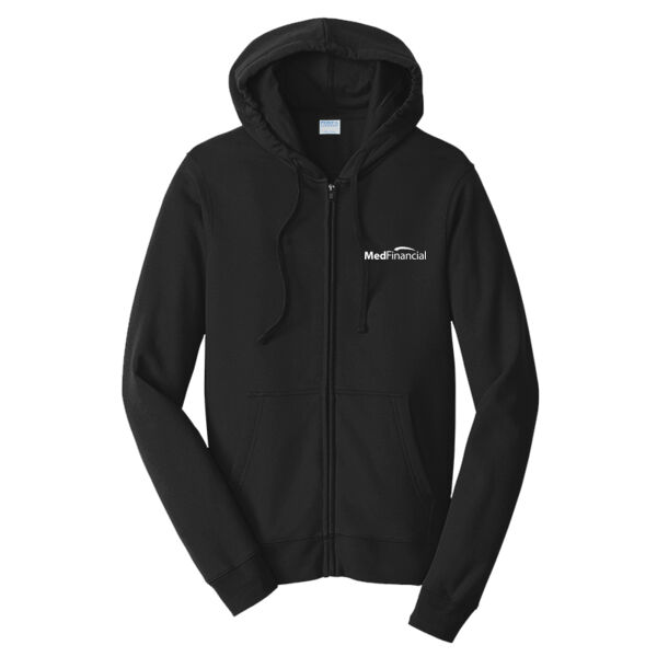 Printed MedFinancial - Fan Favorite Fleece Full Zip Hooded Sweatshirt Thumbnail