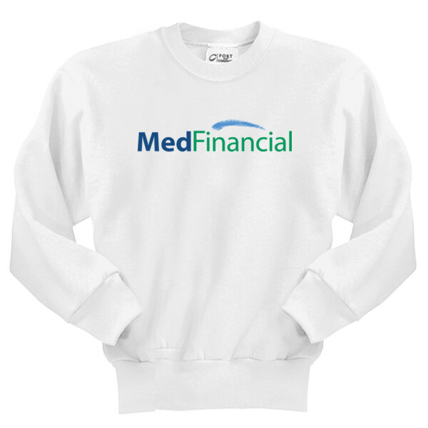 Printed MedFinancial - Youth Core Fleece Crewneck Sweatshirt Thumbnail