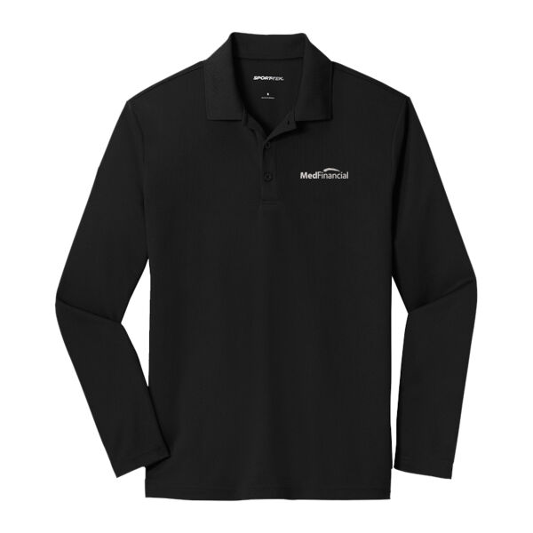 Embroidered MedFinancial - PosiCharge ® RacerMesh ® Long Sleeve Polo Thumbnail