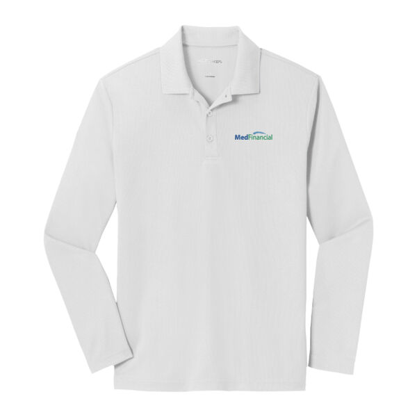 Embroidered MedFinancial - PosiCharge ® RacerMesh ® Long Sleeve Polo Thumbnail