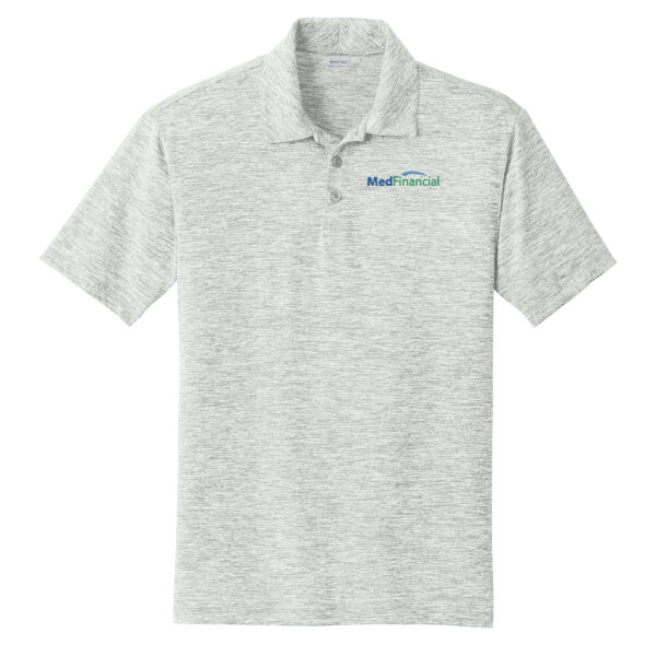Embroidered MedFinancial - PosiCharge ® Electric Heather Polo Thumbnail