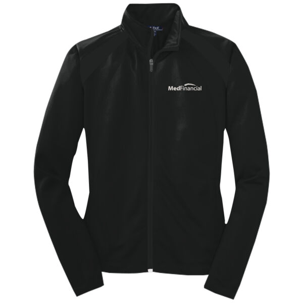 Embroidered MedFinancial - Ladies Tricot Track Jacket Thumbnail