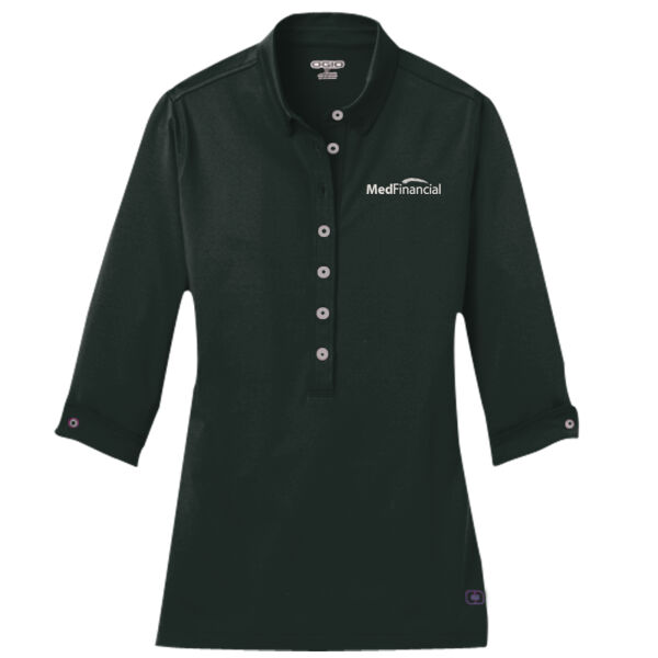 Embroidered MedFinancial - Ladies Gauge Polo Thumbnail