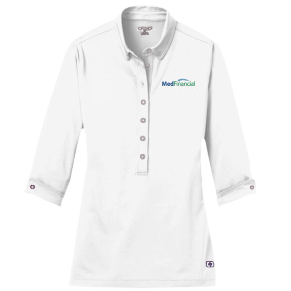Embroidered MedFinancial - Ladies Gauge Polo Thumbnail