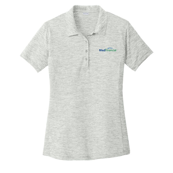 Embroidered MedFinancial - Ladies PosiCharge ® Electric Heather Polo Thumbnail