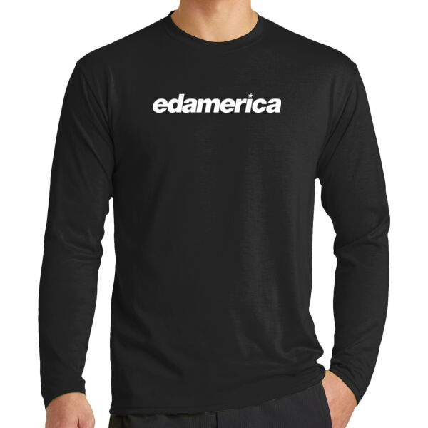 Printed Edamerica - Long Sleeve Performance Blend Tee Thumbnail