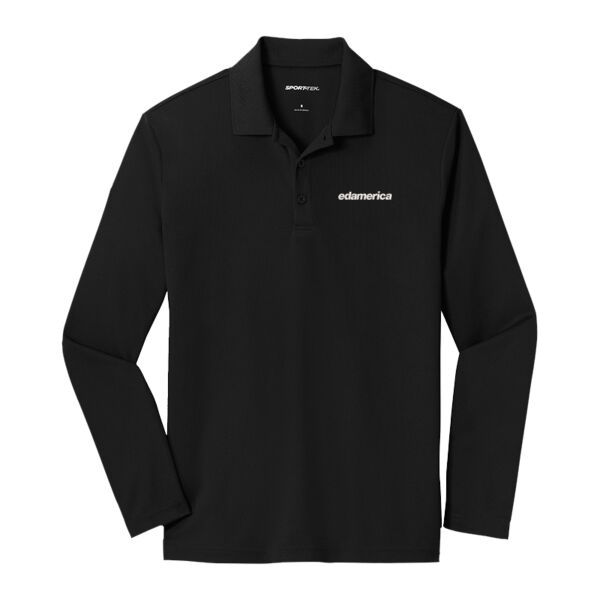 Embroidered edamerica - PosiCharge ® RacerMesh ® Long Sleeve Polo Thumbnail