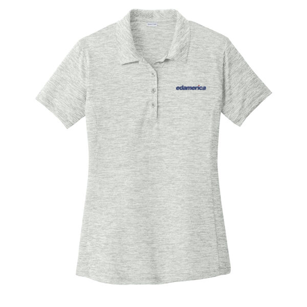 Embroidered edamerica - Ladies PosiCharge ® Electric Heather Polo Thumbnail