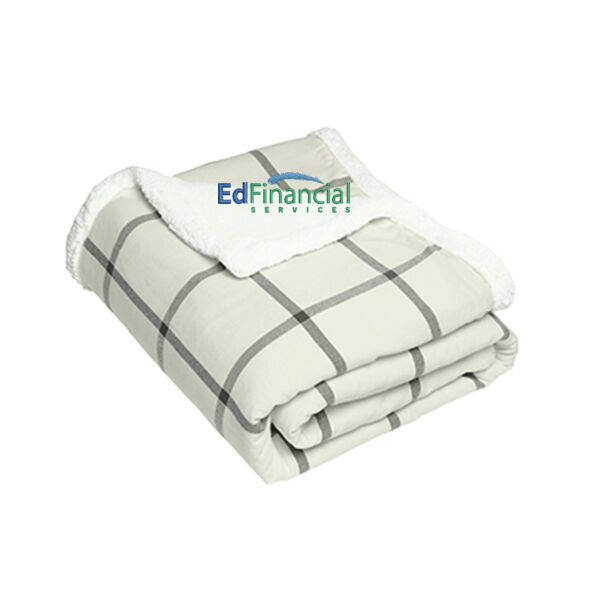 Embroidered  - Flannel Sherpa Blanket Thumbnail