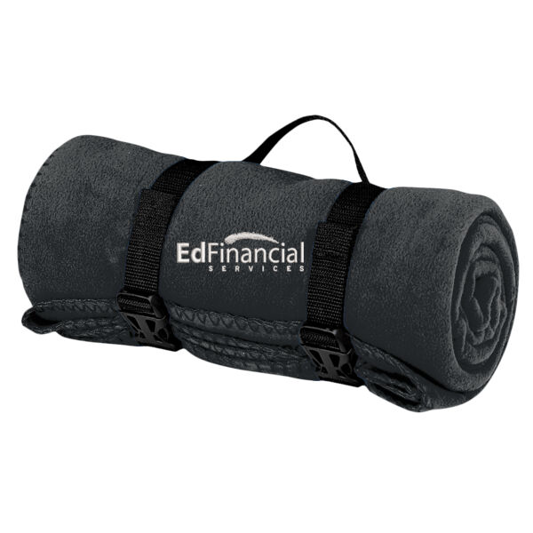 Embroidered  - Value Fleece Blanket with Strap Thumbnail