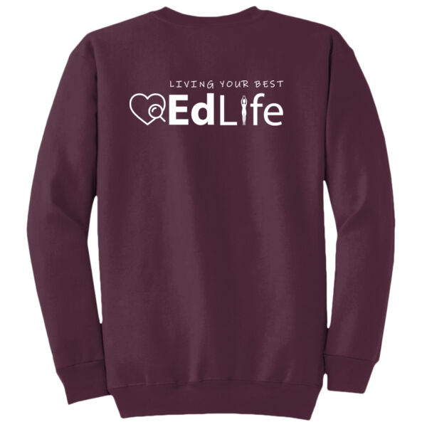 EdLife Printed Back   - Core Fleece Crewneck Sweatshirt Thumbnail