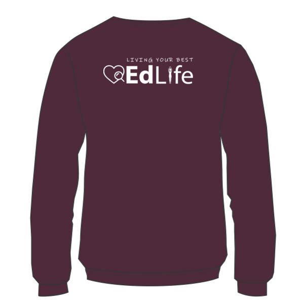 EdLife Printed Back   - Youth Core Fleece Crewneck Sweatshirt Thumbnail