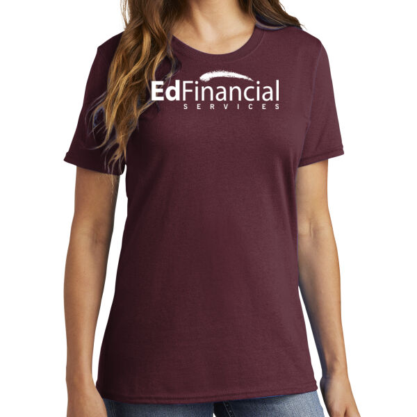 EdLife Printed Back   - Ladies Core Cotton Tee Thumbnail