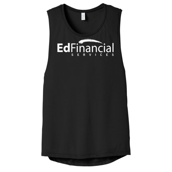 EdLife Printed Back   - Women's Flowy Scoop Muscle Tank Thumbnail
