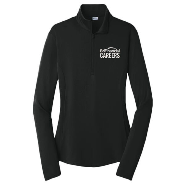 EdFinancial Careers White Embroidery - Ladies PosiCharge ® Competitor ™ 1/4 Zip Pullover Thumbnail