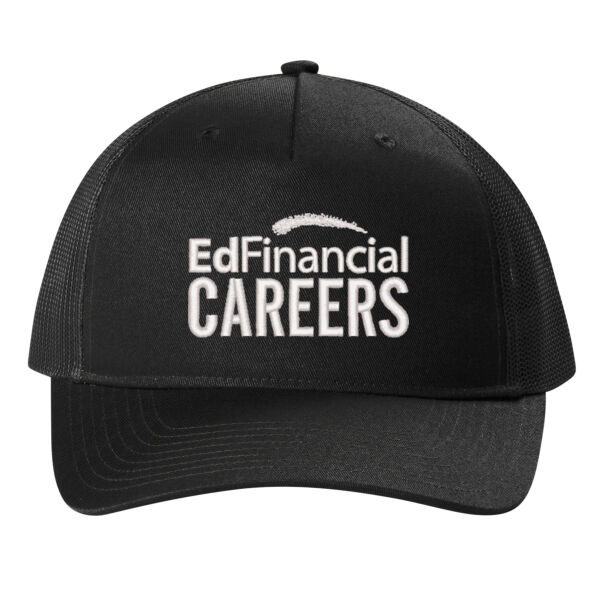 EdFinancial Careers White Embroidery - Snapback Five Panel Trucker Cap Thumbnail