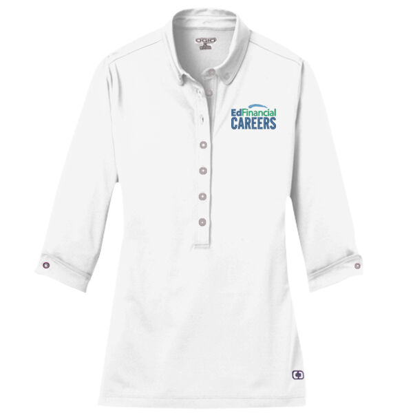 EdFinancial Careers Color Embroidery - Ladies Gauge Polo Thumbnail
